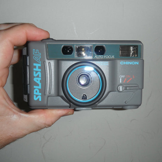 Front view of Chinon Splash AF 35mm camera